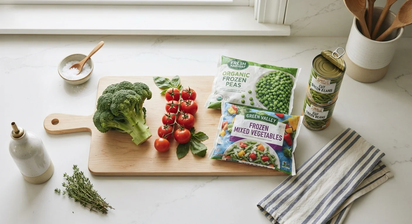 Fresh, Frozen, and Canned Vegetables: How Nutrition Actually Compares