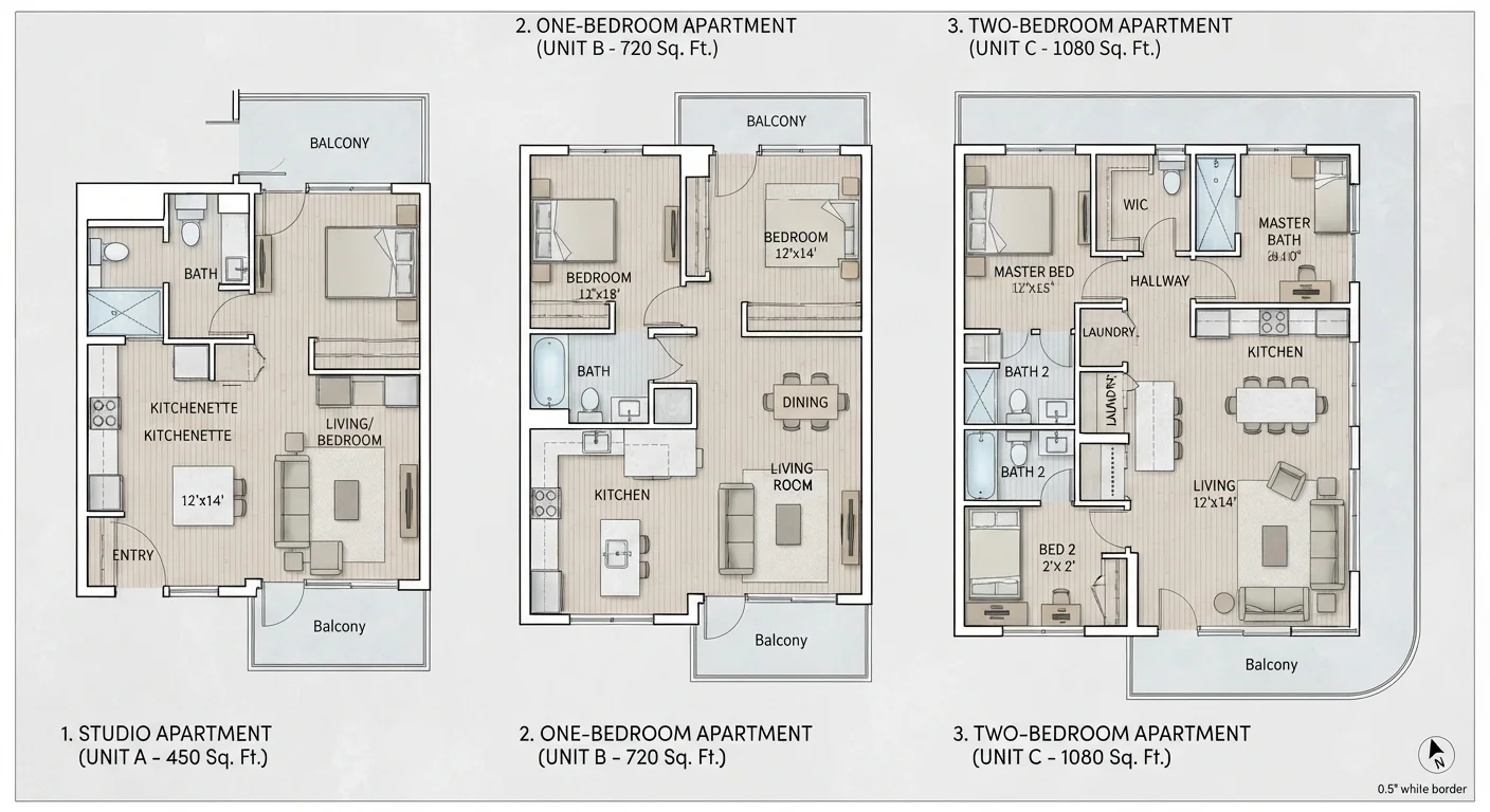 Studio, One-Bedroom, or Two-Bedroom: Choosing the Right Apartment Size