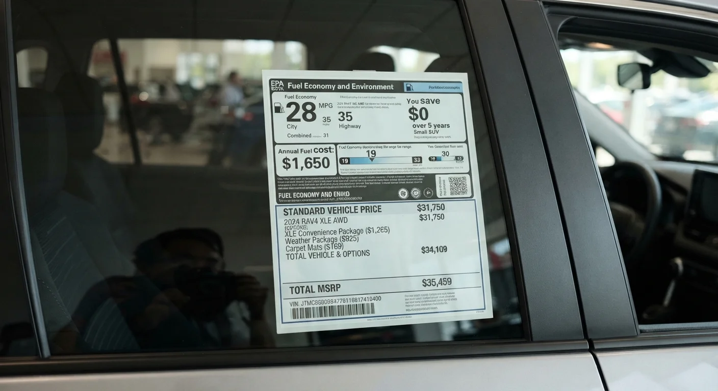 What the Window Sticker Actually Tells You About a New Car